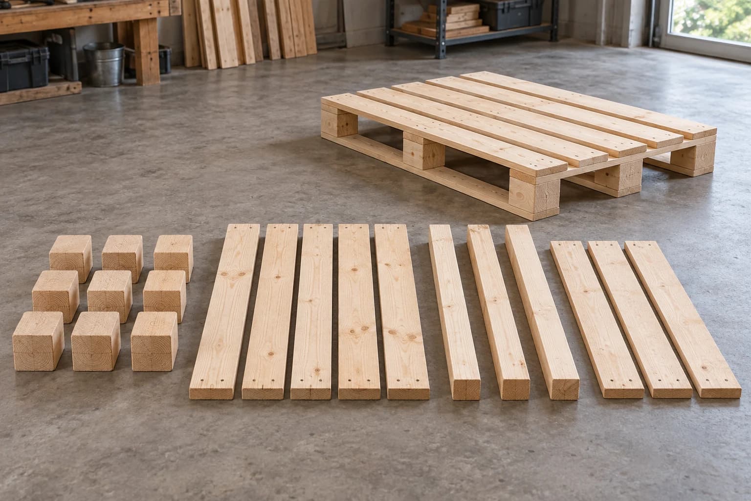 Palettes assemblées ou en kits : comparer le coût réel